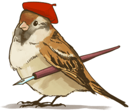 Chik Chirik the sparrow sticker #570194