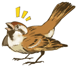Chik Chirik the sparrow sticker #570195