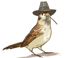 Chik Chirik the sparrow sticker #570198
