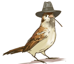 Chik Chirik the sparrow sticker #570198