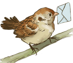 Chik Chirik the sparrow sticker #570207