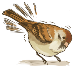 Chik Chirik the sparrow sticker #570208