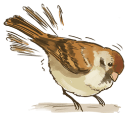 Chik Chirik the sparrow sticker #570208