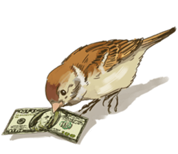 Chik Chirik the sparrow sticker #570213