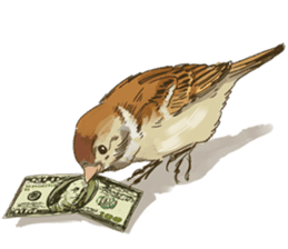 Chik Chirik the sparrow sticker #570213