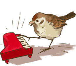 Chik Chirik the sparrow sticker #570226