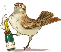 Chik Chirik the sparrow sticker #570228