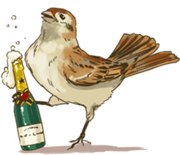 Chik Chirik the sparrow sticker #570228