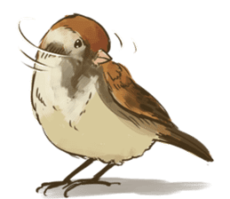 Chik Chirik the sparrow sticker #570229
