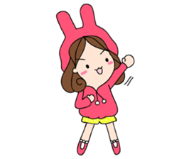 Chompu Pink Hoodies sticker #571274