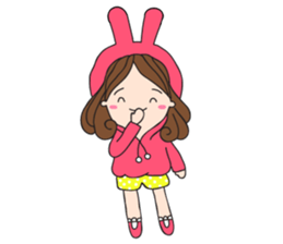 Chompu Pink Hoodies sticker #571276