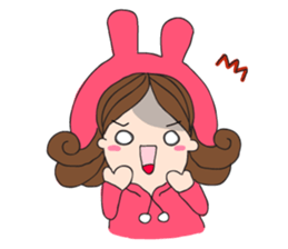 Chompu Pink Hoodies sticker #571291