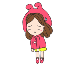 Chompu Pink Hoodies sticker #571294