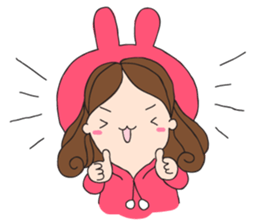 Chompu Pink Hoodies sticker #571295