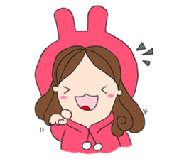 Chompu Pink Hoodies sticker #571296