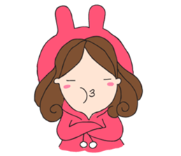 Chompu Pink Hoodies sticker #571298