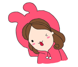 Chompu Pink Hoodies sticker #571300