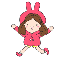 Chompu Pink Hoodies sticker #571302