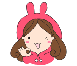 Chompu Pink Hoodies sticker #571307