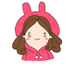 Chompu Pink Hoodies sticker #571310