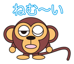 circle face monkey : part 2 for japanese sticker #571409