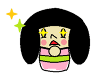 Kokeshi-girl sticker #571483
