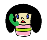 Kokeshi-girl sticker #571486