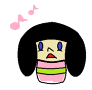 Kokeshi-girl sticker #571511