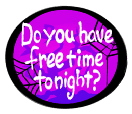 Miki's Halloween & Party English version sticker #571543