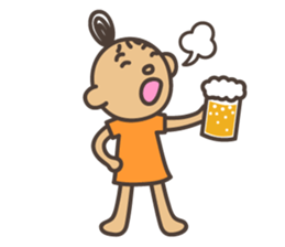 Energetic girl sticker #572535