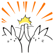 south pole rabbit sticker #573376