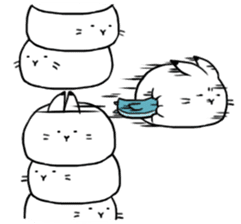 south pole rabbit sticker #573377