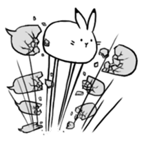 south pole rabbit sticker #573380