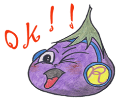 The RU eggplant sticker #574516