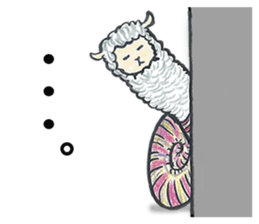 Sheep ammonite sticker #577826