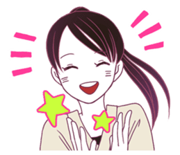 Kyudo girl Yumiko [English ver] sticker #578795