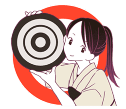 Kyudo girl Yumiko [English ver] sticker #578806