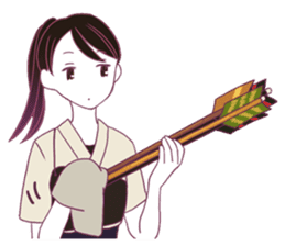 Kyudo girl Yumiko [English ver] sticker #578819