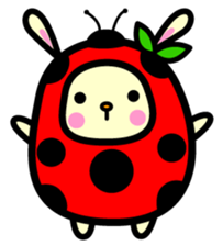Pukki of ladybug rabbit sticker #579594