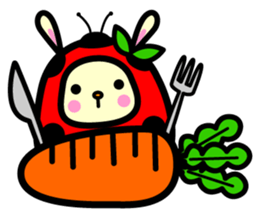 Pukki of ladybug rabbit sticker #579598