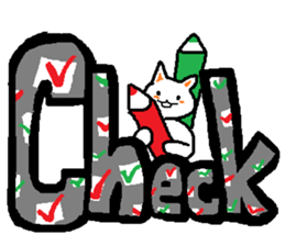 Cat and English sticker sticker #581203