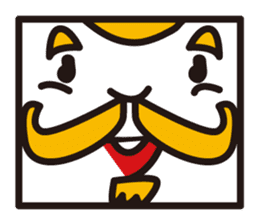 mustached stamp sticker #581354