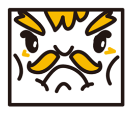 mustached stamp sticker #581355