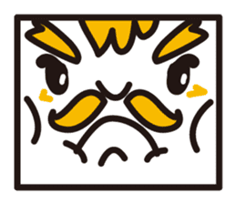 mustached stamp sticker #581355