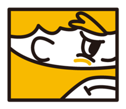 mustached stamp sticker #581359