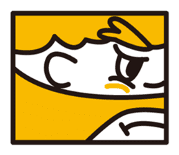 mustached stamp sticker #581359