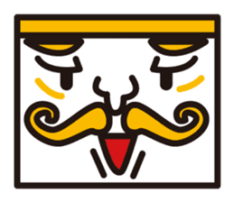 mustached stamp sticker #581360