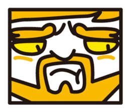 mustached stamp sticker #581362