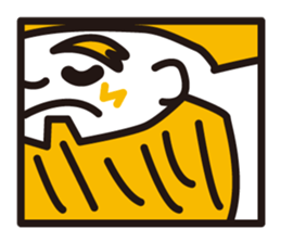 mustached stamp sticker #581367