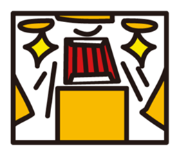 mustached stamp sticker #581370